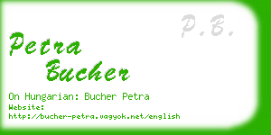 petra bucher business card